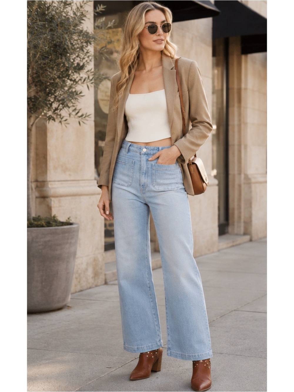 Rolla’s high rise wide leg sailor jeans organic cotton light wash 26 NWOT